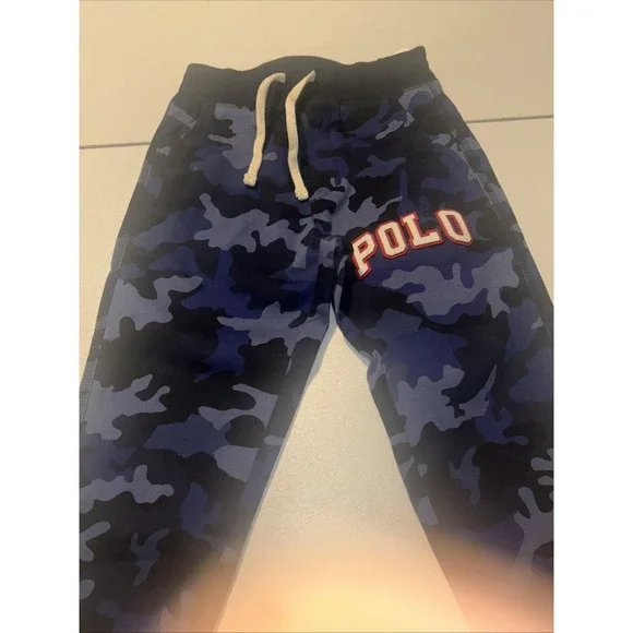 Polo Ralph Lauren Blue Camo Sweatpants Jogger Size Boys 4T New with Tags - Picture 4 of 6